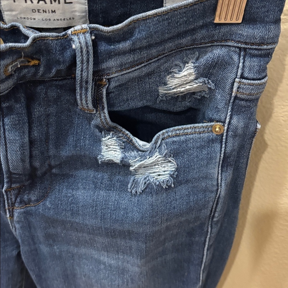 Frame Denim Dark Blue Le High Skinny Jeans - Picture 4 of 10